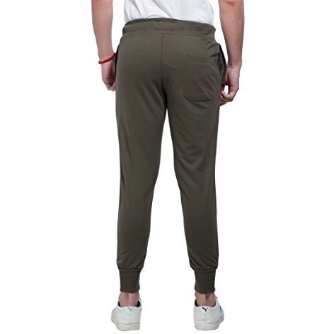 Alan Jones Clothing Men's Slim Fit Trackpants (Jog18-Bgd01-Olive-Xxl_Olive Green_Xx-Large), Mid Rise