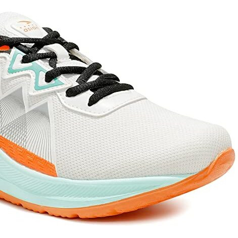 Asian Men's White Orange First Walker Shoes - 9 Uk