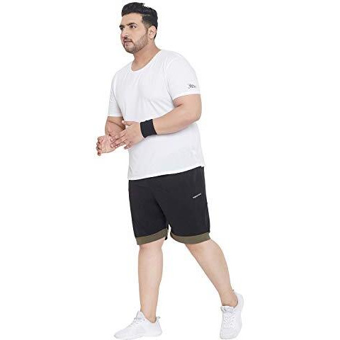 Bigbanana Men's Regular Fit Shorts (Foster,Black,7Xl)