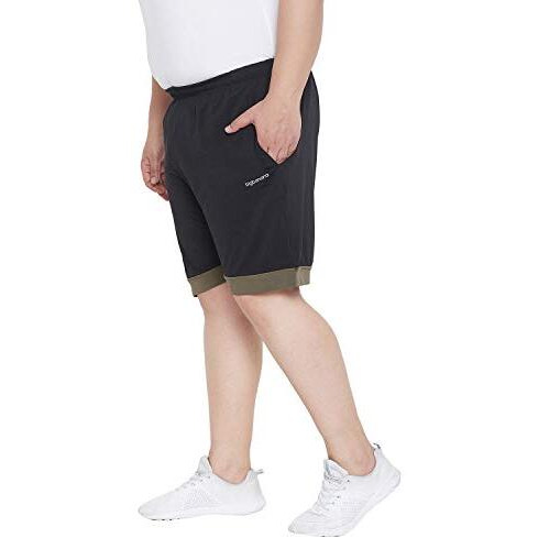 Bigbanana Men's Regular Fit Shorts (Foster,Black,7Xl)