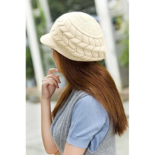 Alexvyan Men's And Women's Wool Beanie Hat (Cap Byke-1_Off White_Free Size)
