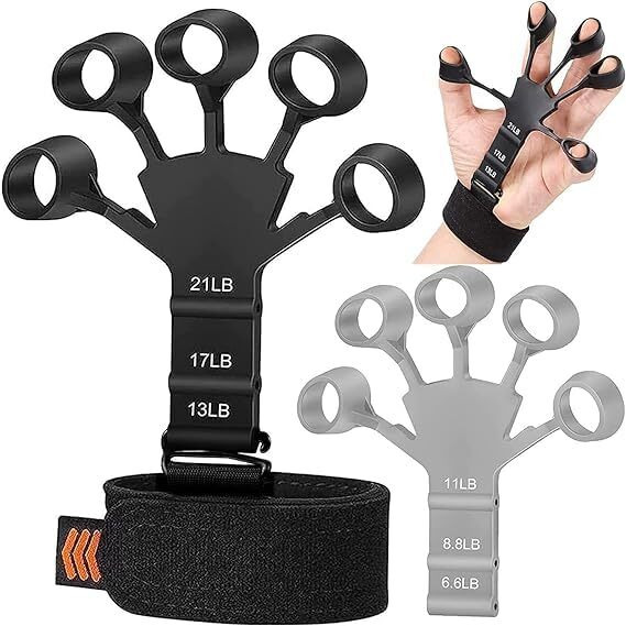 Finger Grip Strengthener - Adjustable Hand Exerciser For Forearm, Wrist & Fingers - Pain Relief For Arthritis & Carpal. (Ag Lifestyle Products)
