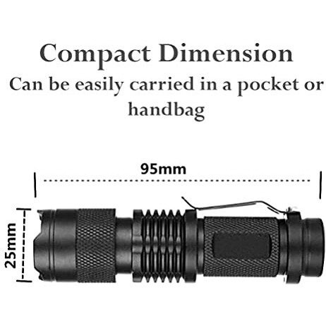 Store2508 Uv Led Torch Flashlight Metal Zoomable 395Nm Ultraviolet Torch