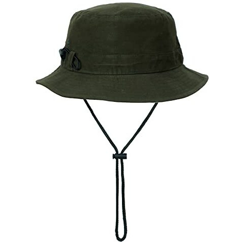Wildroar Unisex Bucket Hat- Deep Olive- Cotton-Size Adjustable