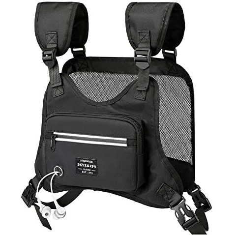 Optifit Chest Bag For Men Women, Stylish Tactical Vest Chest Bag Men, Adjustable Rig Bag Chest Pocket For Hiking, Camping, Night Running, Exercise