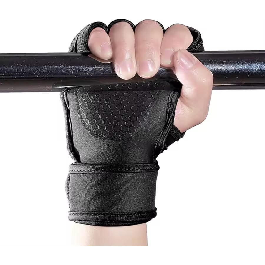 Ketmart Workout Gloves For Men And Women | Weightlifting Gloves | Gym Gloves With Built-In Wrist Wraps For Men And Women-Best For Weightlifting, Gym Fitness, Bodybuilding(Free Size)