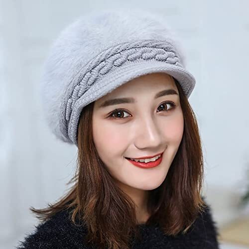 Handcuffs Women's Wool Beanies Hat (Grey) Free Size