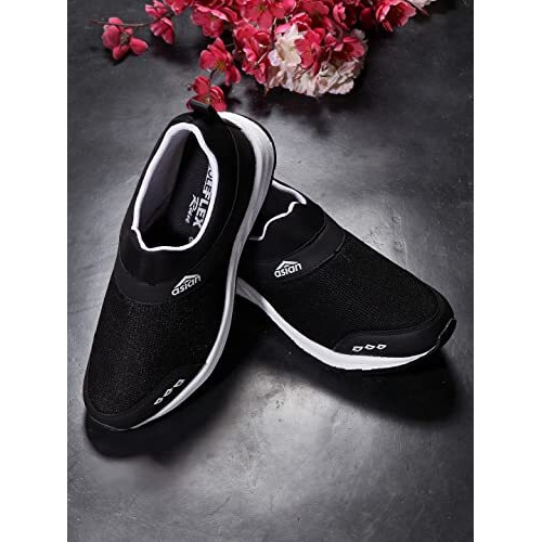 Asian F-04 Running Shoes,Gym Shoes,Training Shoes,Walking Shoes,Sports Shoes For Men (Black, Numeric_8)