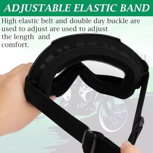 Dlala Goggle Mask - Anti-Scratch Uv Protective Open Face Eyewear, Windproof Dirt Shield, Adjustable Strap, Soft Foam Padded, Detachable For Cycling, Bike, Racing, Unisex (Full Face Mask With Goggles)