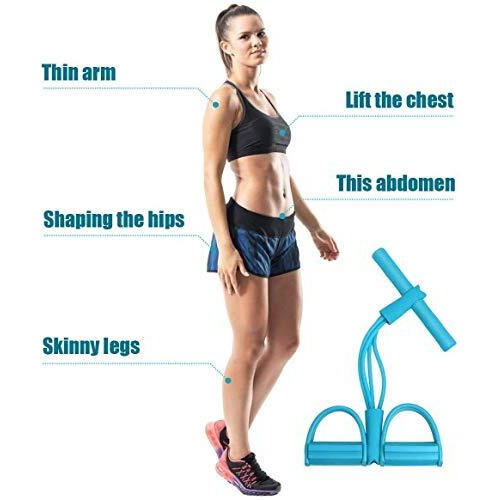 Nl Traders Pull Reducer Training Bands 4 Tubes Body Trimmer Pedal Exerciser Yoga Crossfit Exercise, Arm Exercise, Body Building Training Men And Women,Foam-Multicolor (Pull Reducer)