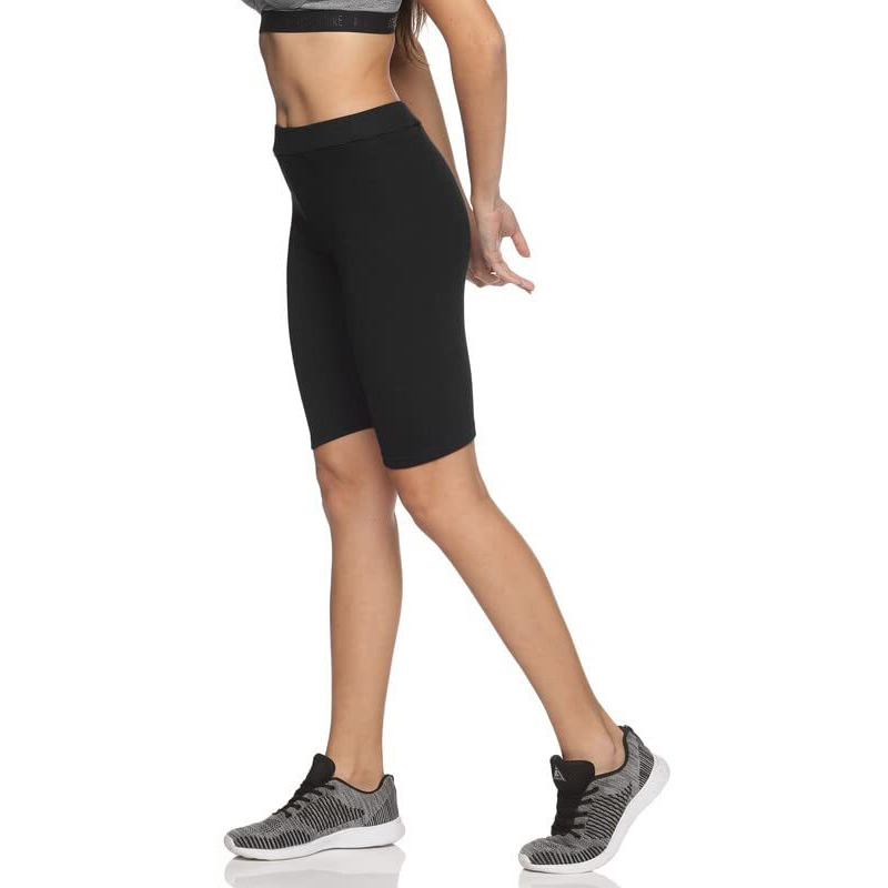 Indijoy Women Gym Yoga Cycling Shorts Knee Length Color  Black Size Xl