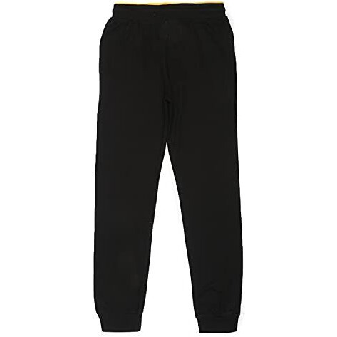 Alan Jones Clothing Boys Color Blocked Cotton Regular Fit Joggers Track Pant (Bjog-P37_Black_13-14 Years)