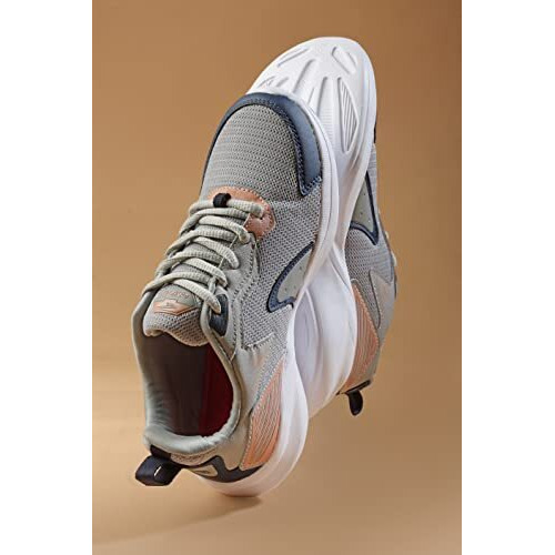 Asian Women's Fireflty-05 Sports Running,Walking & Gym Shoes Max Cushion With Memory Form Lightweight Eva Sole Extra Jump Casual Sneaker Shoes For Women's & Girl's (Grey, Numeric_5)