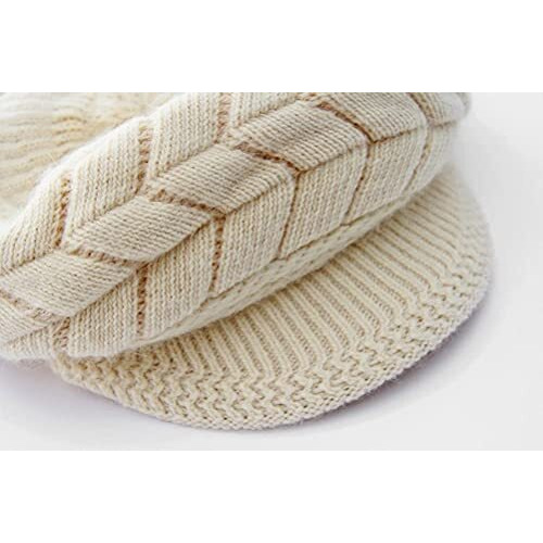 Alexvyan Imported Unisex Wool Men And Women Winter Cap Woolen Knitted Warm Hat (Fur Inside) Hats For Ladies Beanie Girls Skullies Caps (White)