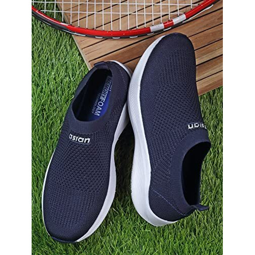 Asian Men's Pro Wind-03 Sports Walking,Gym,Running Shoes With Max Cushion Technology Lightweight Phylon Sole With Memory Foam Insole Casual Slip-On Shoes For Men's & Boy's Navy
