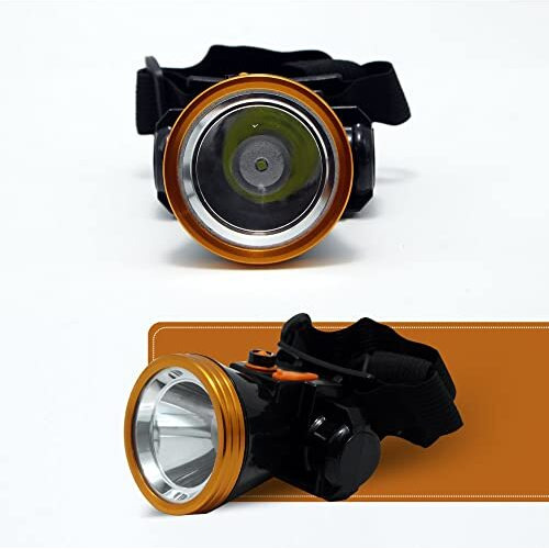 Teqo Rechargeable Headlamp | 20 Watts Led Headlamp With Adjustable Beam | Waterproof, Anti-Slip Headband, 1200Mah Battery, Long-Range 500M (Black)