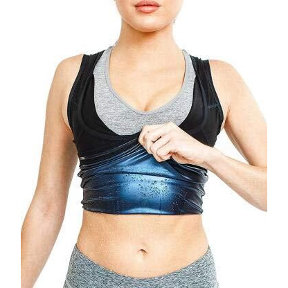 Bstar Sweat Shaper Slimming Sauna Vest/Tshirt For Girls & Women For Fat & Weight Loss (2Xl) Black