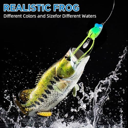 Proberos Realistic Frog Fishing Lures 3Cm Soft Silicone Bait With Anti-Escape Sharp Barbs & Reflective Metal Flash High-Visibility Frog Lures For Freshwater Fish