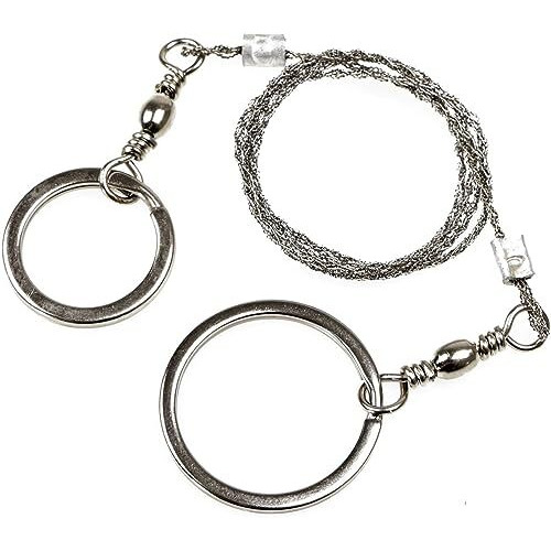 Linist Stainless Steel Wire Saw - Metal Cable Saw For Emergency Survival, Hand Pocket String Rope Saw For Wood, Pipe, Camping, Hiking