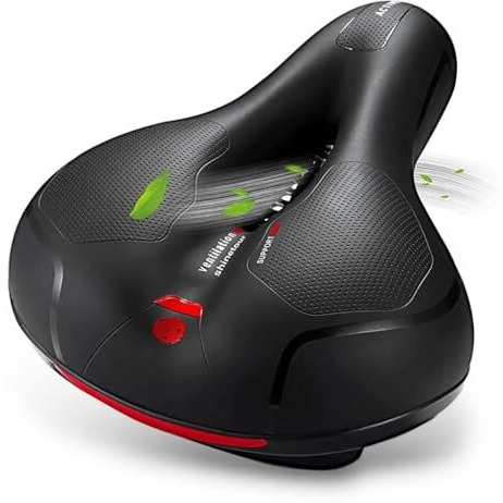 12For Collection Comfortable Cycle Seat Cushion With Dual Shock Absorbing, Memory Foam, Waterproof Saddle, Ergonomic Bike Seat For Road, Mountain, And Spinning Bikes/Big Butt Saddle Bicycle Saddle