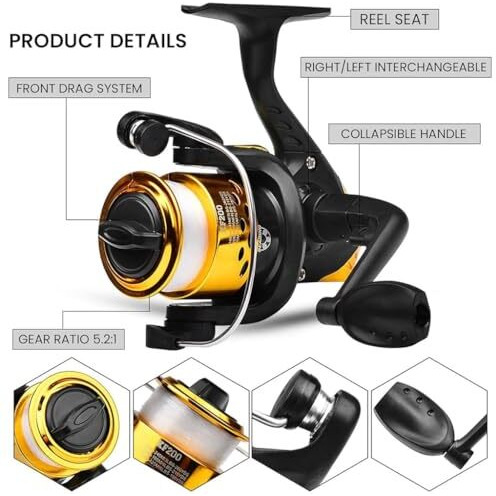 Proberos Telescopic Fishing Rod And Reel Combo 1.8M Carbon Fiber Spinning Rod Portable Travel Fishing Rod Kit With Bait Kit For Beginner Friendly Starter Pack
