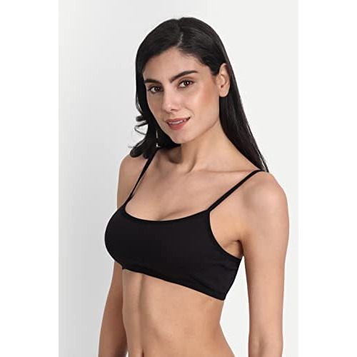 Aimly Women's Cotton Non-Padded Non-Wired Low Coverage Sports Bra Set Combo Pack Of 3 | Gym Bra For Women Workout | Cotton Bra