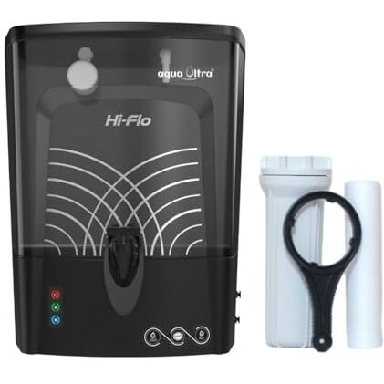 Aquaultra Black Water Purifier | Ro+Uv Filtration | Copper Alkaline Purification | 9L Storage | Best Suitable For Home And Office | 1 Year Warranty | Isi Certified