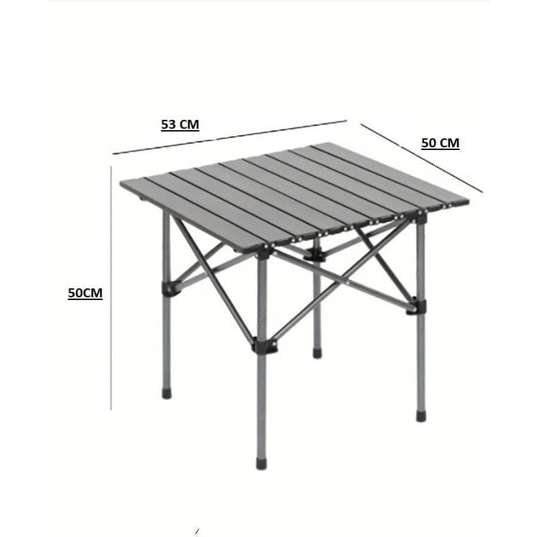 Fabsports Folding Camping Table, Portable Square Table For 2 Persons - Collapsible, Lightweight With Carry Bag For Camping, Hiking, Picnics, Bbqs, Beach Trips & Tailgating (19.7 X 19.7 X 19.7 Inches)