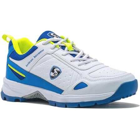 Sg Mens Shoe Club 6 0 White/Royal Blue/Lime No 9