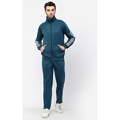 Kzalcon Men's Athletic Gym Running Sports Track Suit Sea Green, Sports Suit