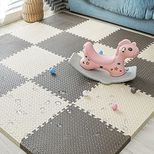 Wolpin Gym Mats For Floor Puzzle Exercise Mat With Eva Foam Interlocking Tiles For Home Kids Room, Play School Waterproof Floor Foam Mat Tiles Anti-Slip
