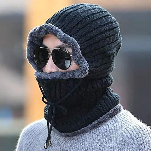 Huntsmans Era Men's And Women's Winter Knitted Beanie Winter Woollen Cap (Black, Free Size)
