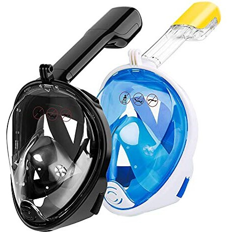 Vbm 180 Panoramic View Snorkel Mask Full Face Scuba, Dive And Swim Set For Kids Youth Adult Women Men | Easier Breath With Dry Anti-Fog Anti-Leak For Travel Beach Sea Underwater Swimming Pool
