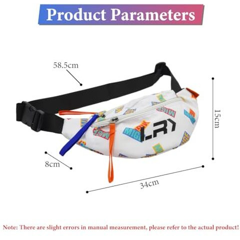 Gustave Waist Bags For Men Women, Fanny Packs Women Cross Body Bag Waist Pouch For Women Chest Bag For Men Women For Commuting, Travel, Outdoor Activities, Cycling(White)