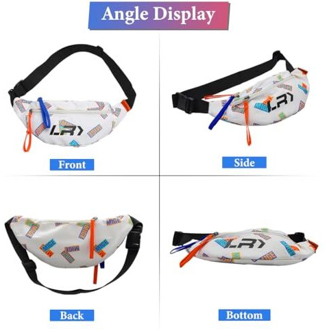 Gustave Waist Bags For Men Women, Fanny Packs Women Cross Body Bag Waist Pouch For Women Chest Bag For Men Women For Commuting, Travel, Outdoor Activities, Cycling(White)