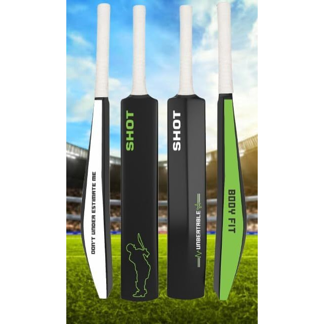 Bodyfit Cricket Bat | Plastic Cricket Bat | Lightweight Fiber, Hard Plastic, Anti-Slip Grip | Ideal For Adults, Practice Bat.