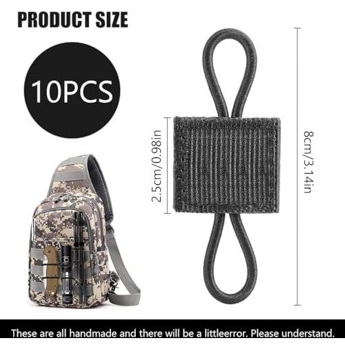 Proberos Pack Of 10 Tactical Gear Holder Clip Molle Webbing Retainer Elastic Binding Ribbon Buckle For Tactical Vests Backpacks Multi-Purpose Attachments For Backpacks, Vests