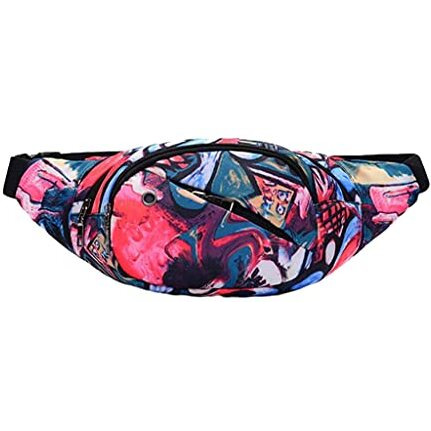 Palay Waist Pack Bag, Chest Shoulder Fanny Pack Pouch With 4-Zipper Pockets,Adjustable Belt