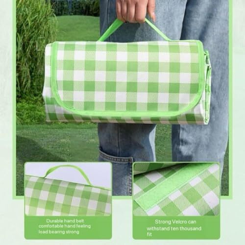 Oariv Picnic Blanket Waterproof Beach Rug 200150Cm Large Beach Picnic Mat With Portable Handy Tote For Travel Sports Home Yoga Park Grass Picnic