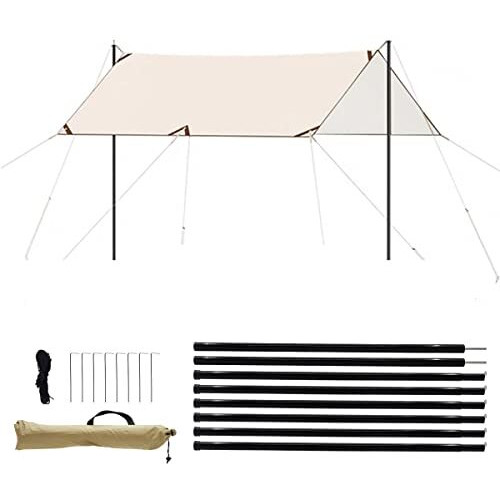 Optifit 3 * 3M Canopy Tent Kit For Outdoor Camping, Gazebo With Assembly Accessories, Upf 50+ Sunshade Camping Tent For Camping, Gazebo Canopy Outdoor Tent, Portable & Heavy Duty Waterproof Tent