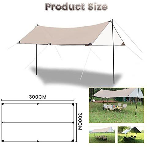 Optifit 3 * 3M Canopy Tent Kit For Outdoor Camping, Gazebo With Assembly Accessories, Upf 50+ Sunshade Camping Tent For Camping, Gazebo Canopy Outdoor Tent, Portable & Heavy Duty Waterproof Tent