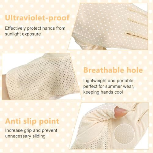 Sannidhi Fingerless Sun Gloves Half-Finger Driving Gloves Summer Riding Gloves For Women Cooling Sun Gloves Breathable Quick Dry Anti-Slip Summer Gloves For Driving, Outdoor Use, Riding