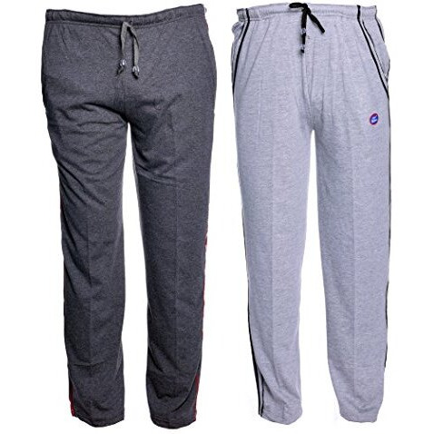 Vimal Jonney Multicolor Cotton Slim Trackpants For Men (Pack Of 2)-D1A_D5M_02-Xl