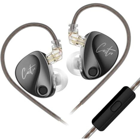 Kz Castor Wired Iem Earphone With Mic, 10Mm Dual Magnetic + 8Mm Dynamic Driver, Harman Target With Improved Bass In Ear Monitor, 4 Tuning Switches, 2Pin Detachable Cable