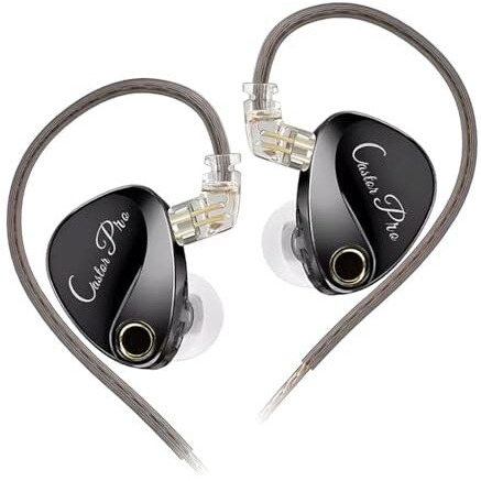 Kz Castor Pro In Ear Monitor, Dual 10Mm Dynamic Driver, Harman Target Improved Bass For Hi-Res Audio Quality, 4 Tuning Switch, Oxygen Free Copper Flat Cable, 0.78Mm 2Pin & 3.5Mm Plug Compatible