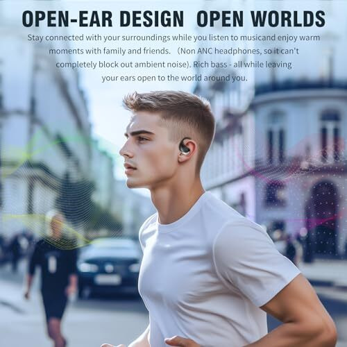 Edyell Wireless Open Ear Buds, 72 H Playtime Waterproof Earphones Wireless, Hi-Fi Sound Bluetooth Earbuds, Touch Control Sport Headphones With Type-C Fast Charging (Fm-Ows-C5)