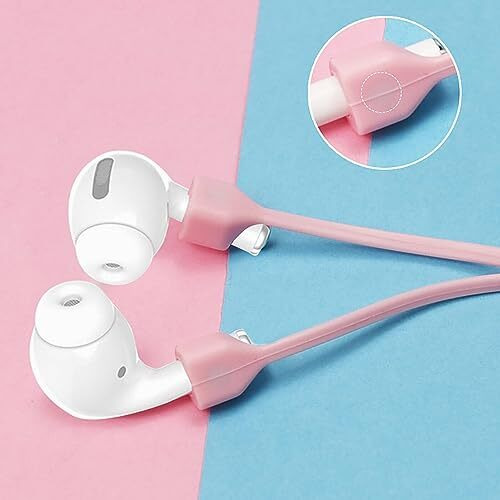 Mstick Anti-Lost Magnetic Strap Silicone Cable String For Apple Wireless Earphones 3Rd Generation | Apple Wireless Earphones 1| Apple Wireless Earphones 2 | Apple Wireless Earphones Pro - Baby Pink