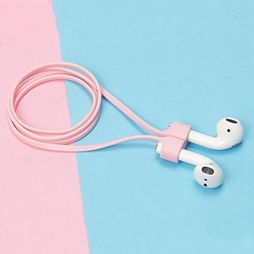 Mstick Anti-Lost Magnetic Strap Silicone Cable String For Apple Wireless Earphones 3Rd Generation | Apple Wireless Earphones 1| Apple Wireless Earphones 2 | Apple Wireless Earphones Pro - Baby Pink