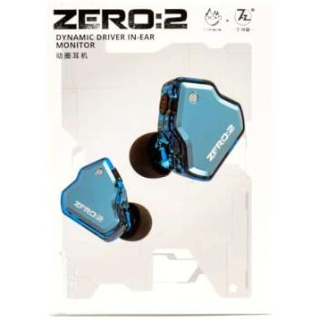 Concept Kart 7Hz X Crinacle Zero 2 In Ear Monitor, Updated 10Mm Dynamic Driver Iem, Wired Earbuds Earphones, Gaming Earbuds, With Ofc Iem Cable For Musician (Blue, Mic)