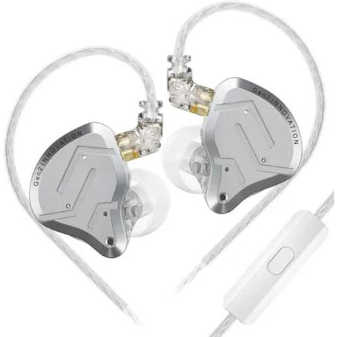 Concept Kart Kz Zsn Pro 2 Wired Iem Earphone With Mic,Hybrid 10Mm Super-Linear Dynamic Driver+Upgraded 30095 Balanced Armature In Ear Monitor,0.75Mm Detachable Cable,3.5Mm Plug For Audiophiles